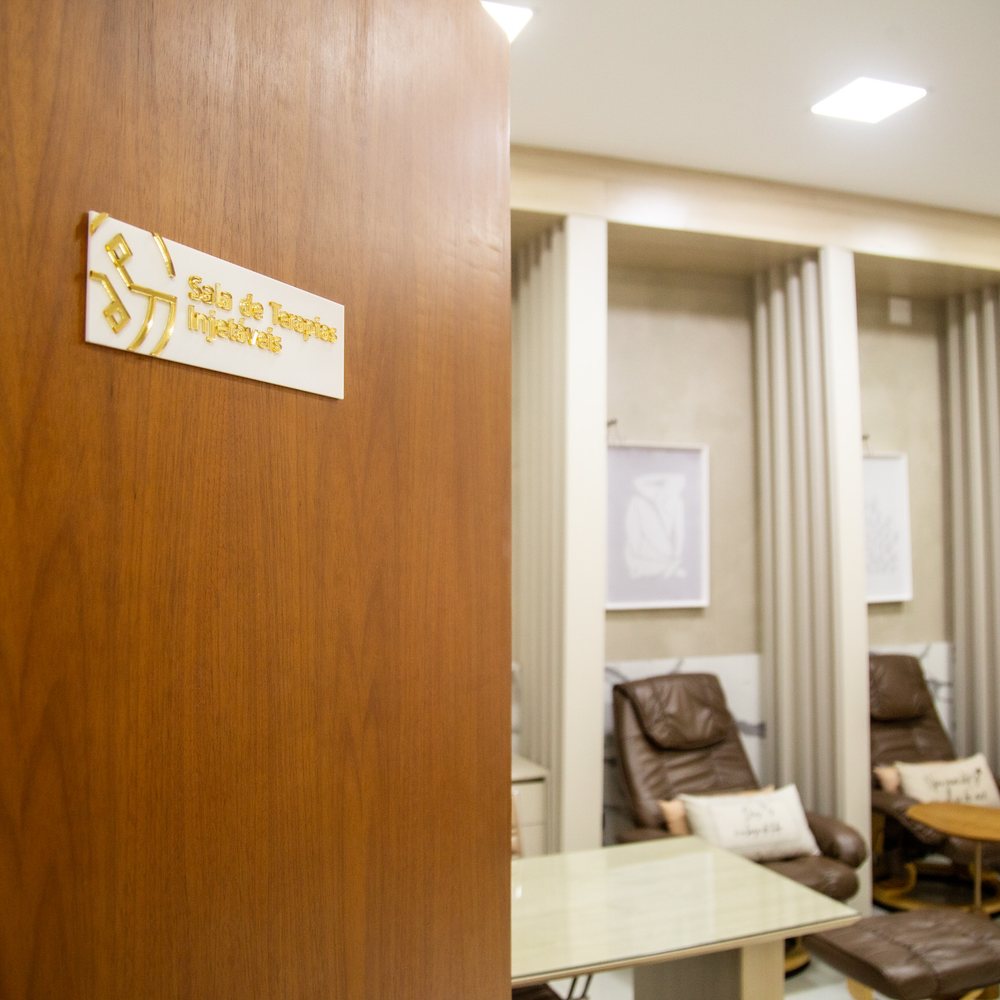 Entrada da sala de terapias injetáveis